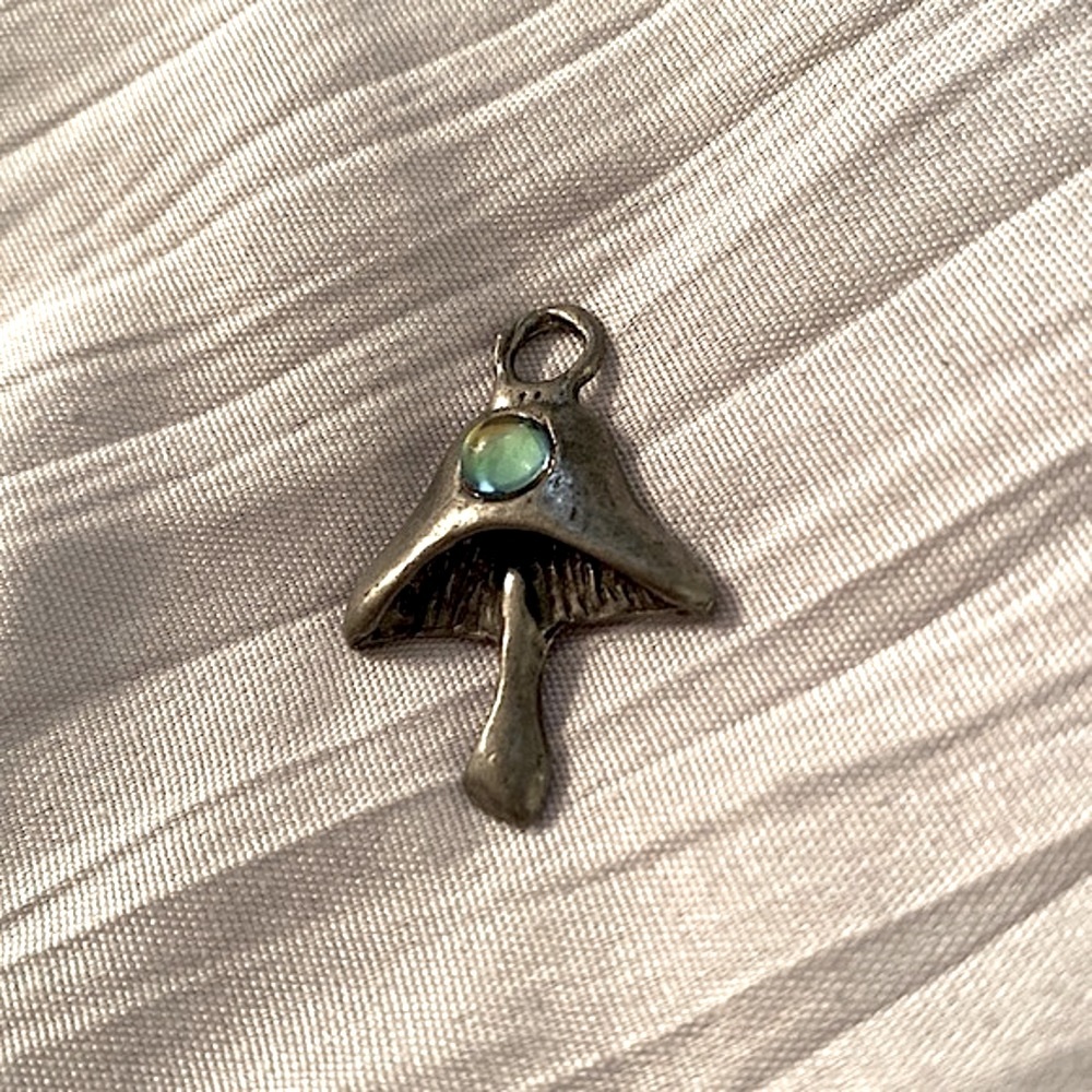 Pewter Mushroom Pendant Charm